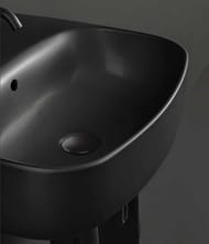 Донный клапан Kerasan 923331 клик-клак с керамическим покрытием, черный матовый