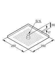   KLUDI A-QA DN15 ECO  250x250 ,  6654105-00