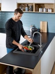 Смеситель Hansgrohe Talis M51 для кухни 160 вытяжной и поворотный излив, сталь 73850800 — изображение 3