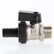 Кран дренажный VALTEC 1/2" НАР. со штуцером, черная рукоятка VT.430.N.04