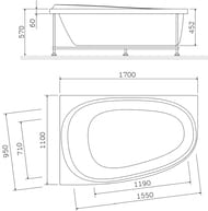 Ванна акриловая AM.PM Like (1700х1100) левая W80A-170L110W-A
