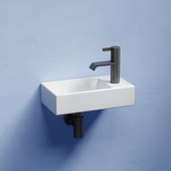 Раковина подвесная Ceramicanova Element 407х217х100 чаша слева, отв. под смеситель, белый CN6051L