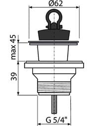 ������ ��� ����������� Alcaplast A32 1 1/4" � ������������� �������� D63