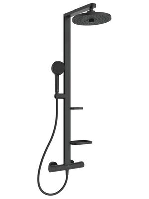 Душевая система Ideal Standard Alu+ BD583XG термостат, верхний/ручной душ, алюминий, черный матовый