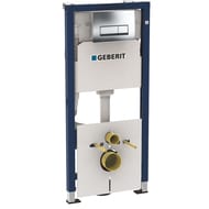 GEBERIT Duofix Инсталляция для подвесного унитаза, клавиша Delta51 хром, звукоизоляция 458.128.21.1