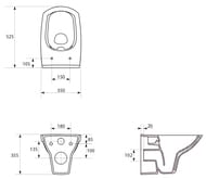 ������ ��������� Cersanit CARINA Clean On (525�350�355) �������.,����.������� �/�MZ-CARINA-COn-S-DL