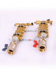 Коллекторная группа Tiemme 5 вых. 1" x 3/4 с термометром 3870006(3875G060505)