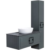 Тумба под раковину La Fenice Cubo Grigio 100 см (976х469х350) серая матовая FNC-01-CUB-G-100