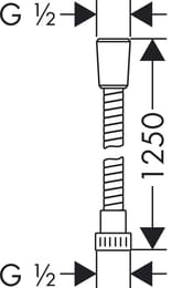 Душевой шланг Hansgrohe Metaflex 1,25 м хром полимерный 28262000