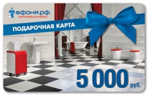 Подарочная карта 5000 рублей (срок действия 3 месяца со дня получения)