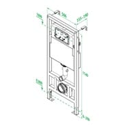 Инсталляция для подвесного унитаза, универсальная 1140, Neofix, IDDIS NEO0000I32