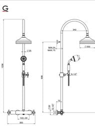 ������� ������� GATTONI Orta ���������������� ���������, �������/������ ���, ���� KIT/TS70CO