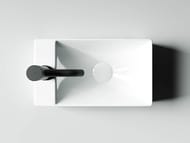 Раковина накладная Ceramicanova Element 375х215х100 левый, отв. под смеситель, белый CN5008