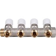 Коллектор распределительный STOUT 3/4", 4 отвода 1/2" SMB 6851 341204