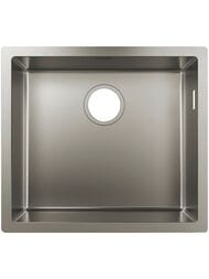 Мойка из нержавеющей стали Hansgrohe S71 43427800 (550х450) под столешницу, сталь — миниатюра 1