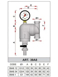 ������ FAR 3/4" � � ����������, 300���, ���������� ����������, Max: 95 �C, 25 ���, FA 39A8 34