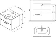 ����� ��� ���������� RAVAK SD 600 Chrome II (600�490�500) 2 �����, �����/����� ���� X000001772