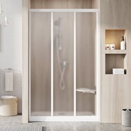Душевая дверь RAVAK SUPERNOVA ASDP3-120 (1170-1210х1880) раздвижная, стекло, белый+Grape