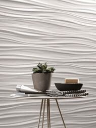   Atlas Concorde 3D Wall Design Ribbon White Matt (400800) , 8SBW (..)