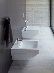 Биде Duravit Vero Air 370х570 подвесное с переливом и плоскостью под смеситель 2274150000 — изображение 2