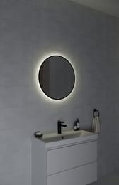 Зеркало Cersanit ECLIPSE smart 600x600 с подсветкой, круглое, черная рама 64146 — изображение 4