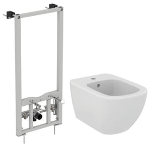 Инсталляция Ideal Standard ProSys + Биде TESI с отверстием под смеситель/переливом D386801