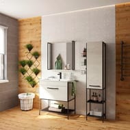 Смеситель для раковины Cersanit BRASKO BLACK 63107 донный клапан клик-клак, черный