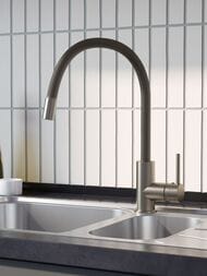 Смеситель IDDIS Kitchen 360 для кухни K36BNJ0i05 однозахватный, высокий, гибкий излив, цвет: сатин