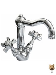 Смеситель Nicolazzi Dames Anglaises для раковины двухрычажный, поворотный излив, бронза 1432BZ18 — миниатюра 1