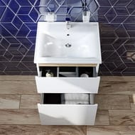 Тумба под раковину AM.PM X-Joy (550х850х450) напольная, 2 ящика, белый глянец M85AFSX0552WG