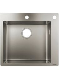 Мойка из нержавеющей стали Hansgrohe S71 43305800 (550х500) врезная, отвер.под смес. сталь — миниатюра 1