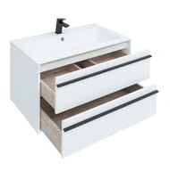 Тумба под умывальник Aquanet Lino 90 890х533х495 подвесная, 2 ящика, цвет: белый матовый 253904