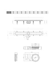 ������� ����� BETTOSERB Drain Frameless Line 650�� � ��������, ����.������,����� �������