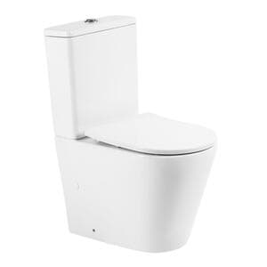 Унитаз-компакт BelBagno Fly-R 360х605х825 безободковый, гор.выпуск, белый BB2149CPR+BB2149T