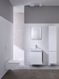 Инсталляция Geberit Duofix клавиша хром+Унитаз Smyle Square без ободка+Сиденье микрол. 500.300.21.S