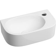 Раковина подвесная Ceramicanova Element 409х224х110 чаша слева,отв. под смес.,белый CN6066L