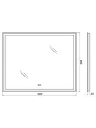 ������� BelBagno (1000x30x800) ���������, ����������� SPC-GRT-1000-800-LED-TCH-PHONE