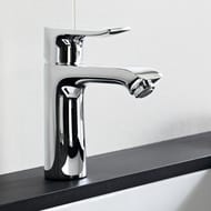 Смеситель Hansgrohe Metris 31203000 LowFlow 3,5л/м, для умывальника с фикс.изливом и донным клапаном