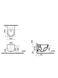 Комплект:Инсталляция Vitra+Унитаз Sento Rim-Eх+сиденье с микролифтом,без клавишы смыва 9830B003-7211