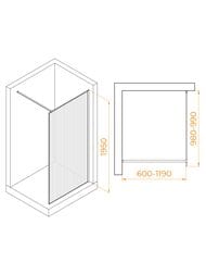 ������� ����������� RGW Walk In WA-08G (1000�1950) ������ 8�� ���������/������ 06100810-156