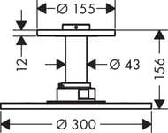 ������� ��� Axor ShowerSolutions 35301000 (300�300) ����������, 1jet PowderRain 19�/���, ����