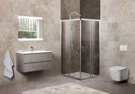 Душевой уголок BelBagno Unique 750-900х750-900х1900 стекло матов/проф.хром UNIQUE-A-2-75/90-P-Cr