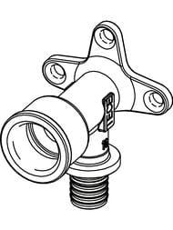 Водорозетка TECEflex 16х1/2''В, латунь, арт.768516