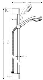 ������� ����� Hansgrohe Crometta 85 Multi/Unica`Crometta (������ ���, �����, ������ 90��) 27766000