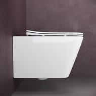 Унитаз подвесной Ceramicanova Metric 510х345х340 безободковый, сиденье микролифт, крепеж CN3007