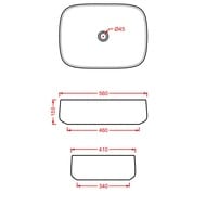 Раковина накладная ArtCeram Cognac 560х410х155 без перелива, light terrazzo COL009 89 34