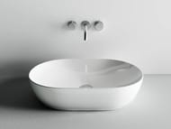 Раковина накладная Ceramicanova Element 600х415х135 овальная, без перелива, цвет: белый CN5009