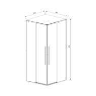 ������� ������ Vincea Slim-N 1000x1950x800 VSS-4SN8010CLGM ������������� x���