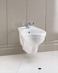 Биде подвесное Devon&Devon Rose IBBID1FSRO с одним отверстием под смеситель, цвет: белый