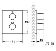 ������!��������� Grohe Grohtherm 3000 Cosmopolitan 19568LS0 �/����, ���������, � �����.������, �����